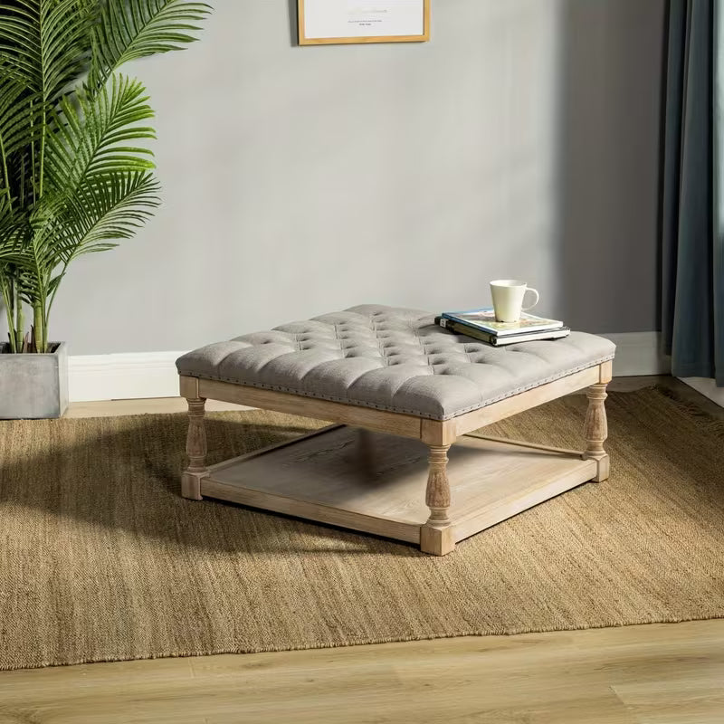 Bramwell Tufted Square Ottoman Coffee Table
