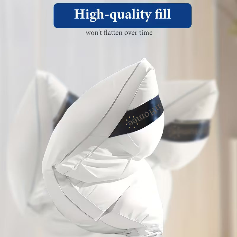 EnHomee Hotel-Style Twisted Flower Pillows, Set of 2