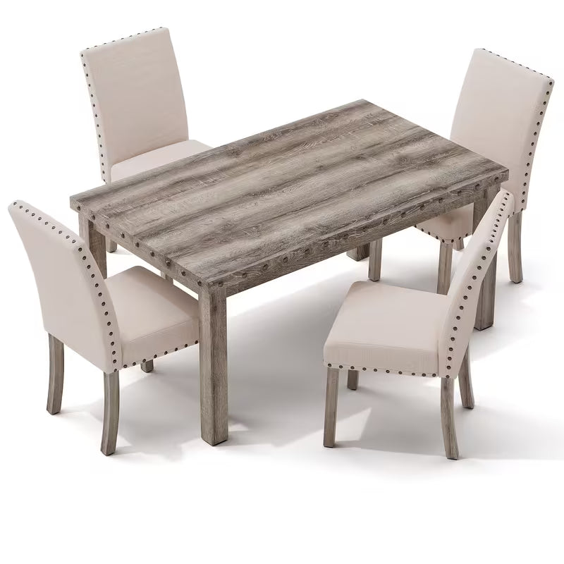 Morden 5-Piece Rustic Farmhouse Dining Set