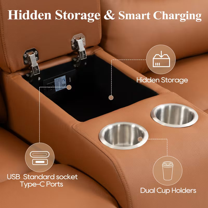 Rowan Console Reclining Loveseat with Cup Holders
