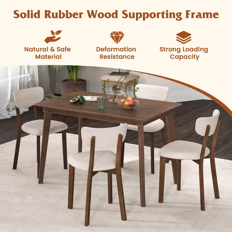 Wren 5-Piece Mid-Century Dining Set