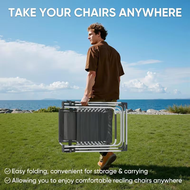 Breeze Zero Gravity Folding Patio Recliner