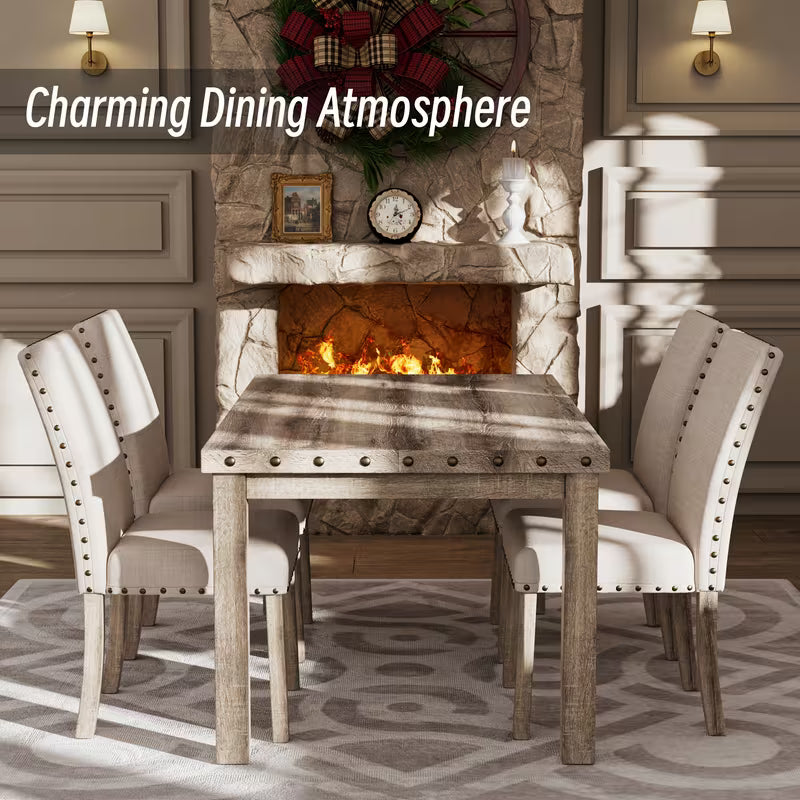 Morden 5-Piece Rustic Farmhouse Dining Set