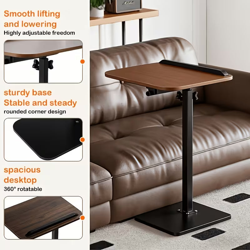 Pivot Adjustable Height Swivel Laptop & TV Tray Table