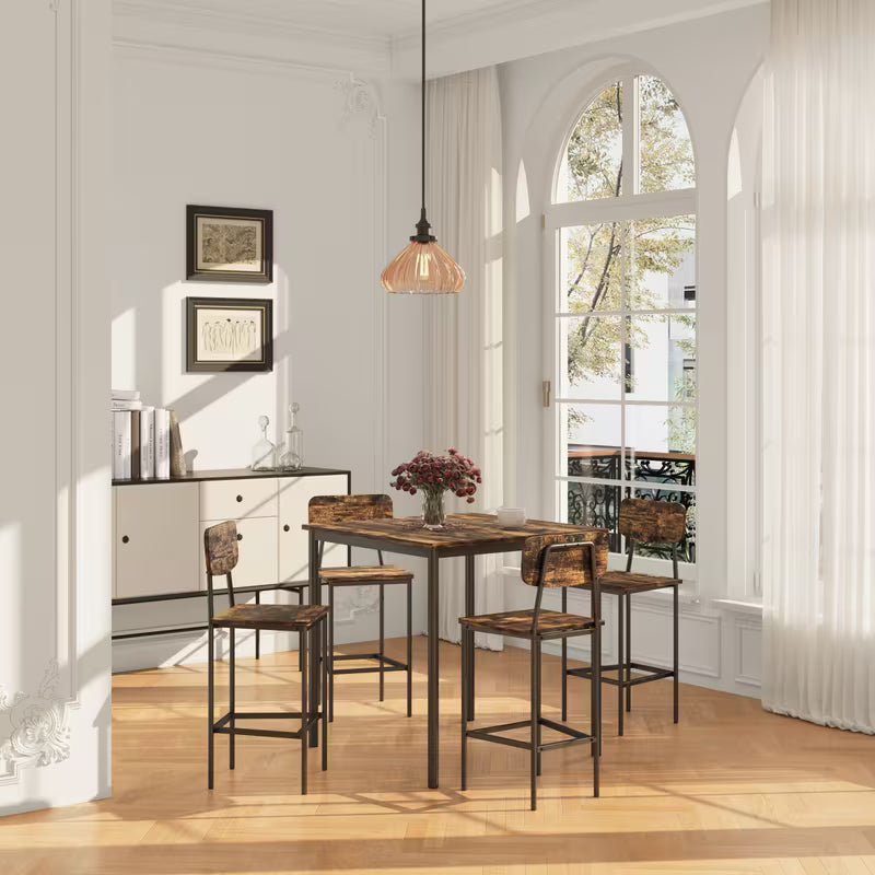 Bexley 5-Piece Industrial Counter-Height Dining Set