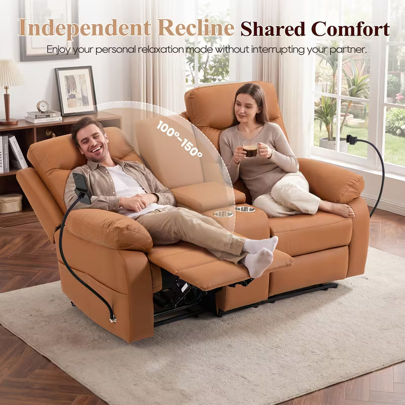 Rowan Console Reclining Loveseat with Cup Holders