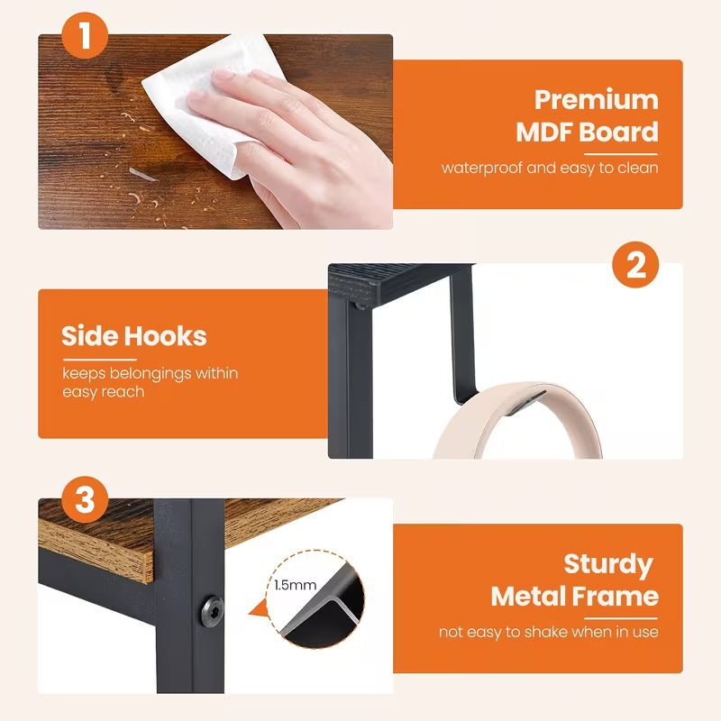 Haddon 40" Writing Desk with Storage Shelf