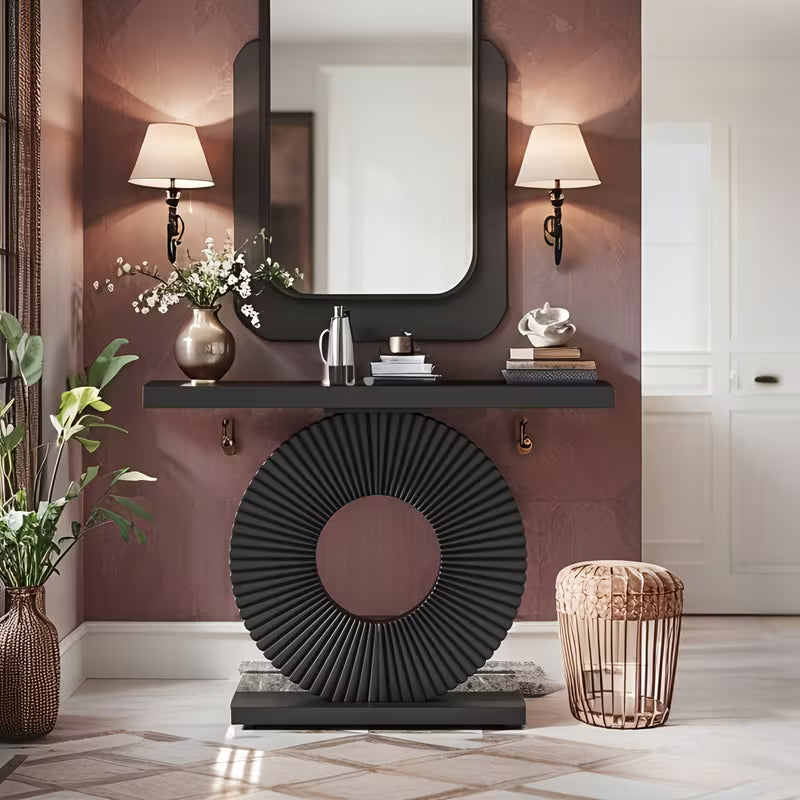 Halo Sculptural Ring-Base Console Table