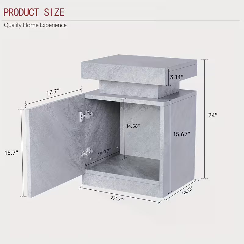 Lumen LED Cube End Table Pedestal, Set of 2