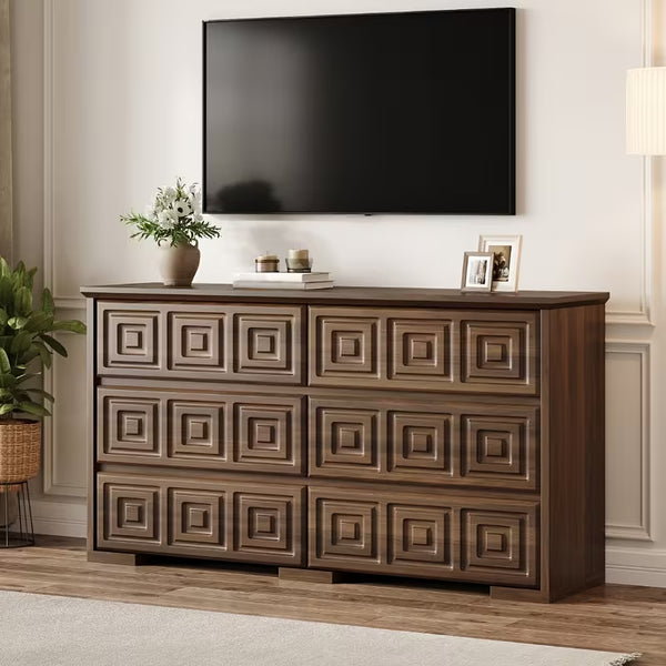 Odell 6-Drawer Geometric Dresser