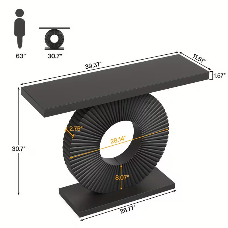 Halo Sculptural Ring-Base Console Table