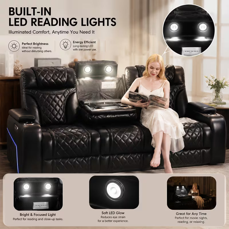 Sterling 2-Piece Power Reclining Home Theater Sofa & Loveseat Set