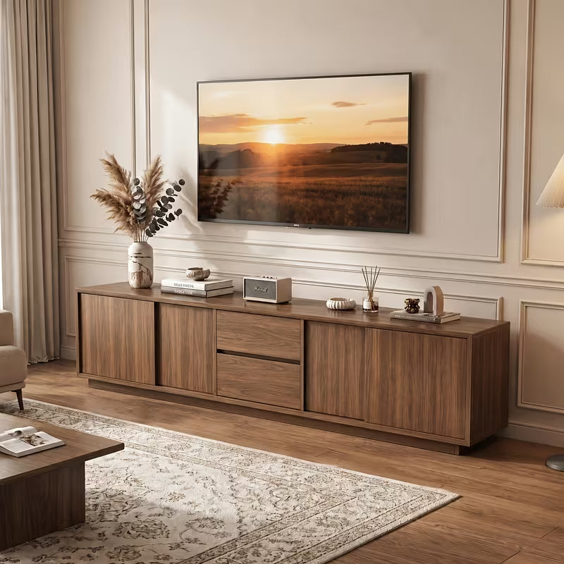 Marston 79" Walnut TV Console with Drawers