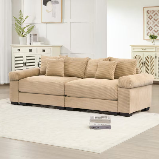 Marlowe Oversized Cloud Modular Sectional Sofa, 92"