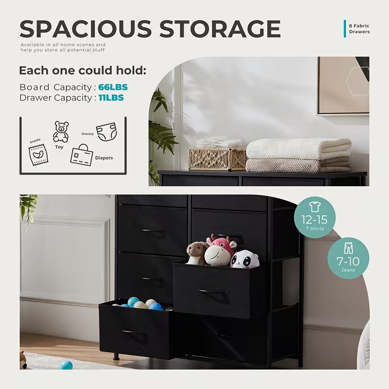 Holt 8-Drawer Fabric Storage Chest