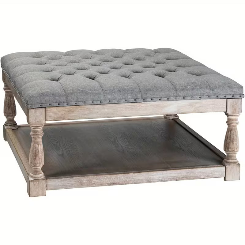 Bramwell Tufted Square Ottoman Coffee Table