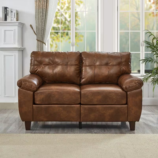 Bexley Faux Leather Loveseat, 59"