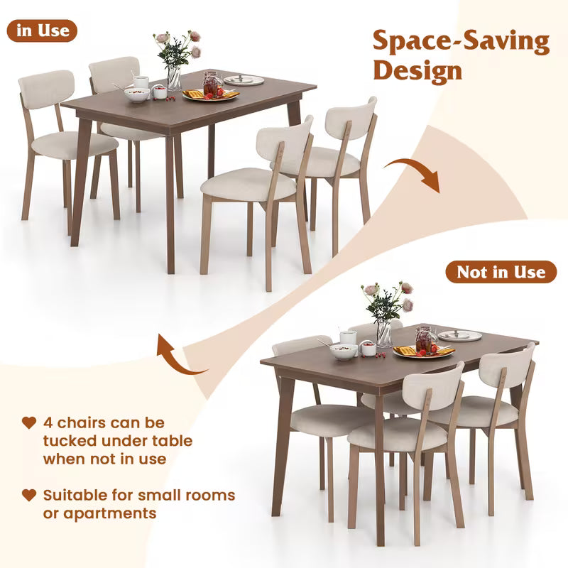Wren 5-Piece Mid-Century Dining Set