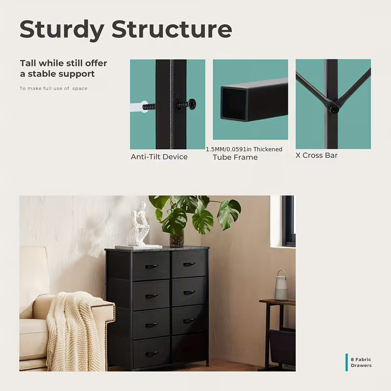 Holt 8-Drawer Fabric Storage Chest