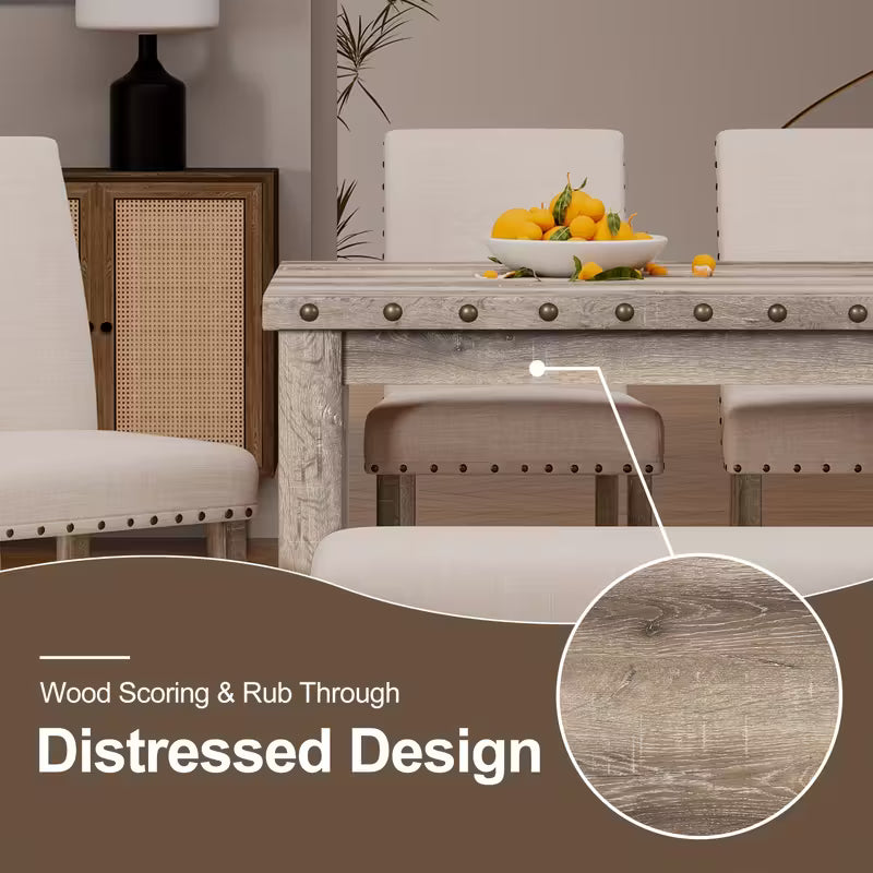 Morden 5-Piece Rustic Farmhouse Dining Set