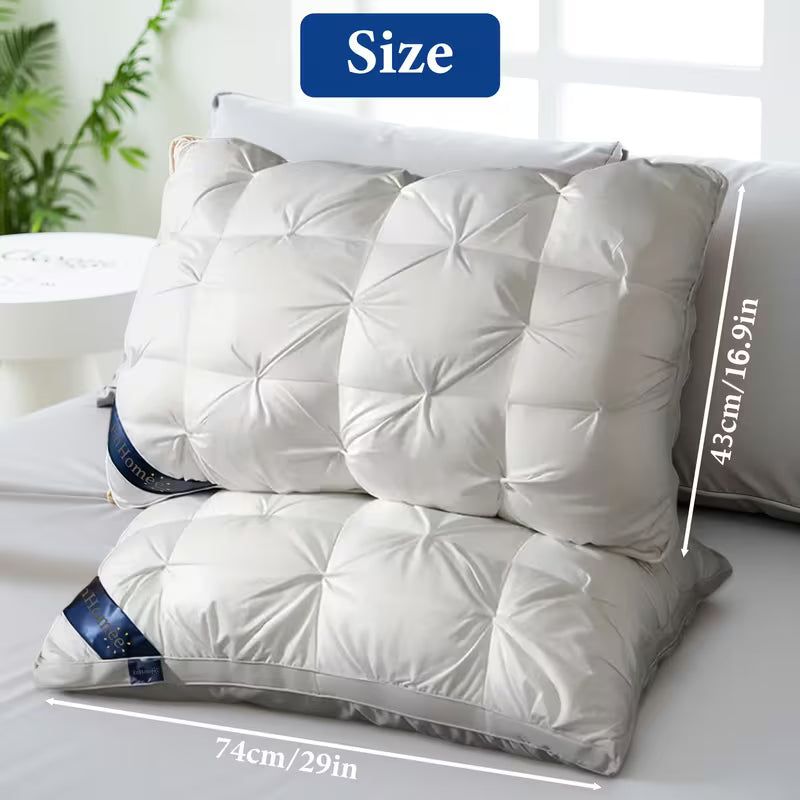 EnHomee Hotel-Style Twisted Flower Pillows, Set of 2