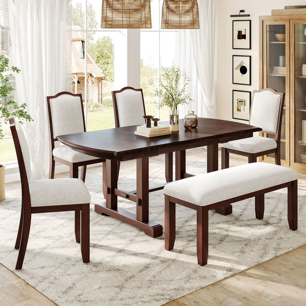 Rowland Extendable Wood Dining Table - Espresso - Sennfield Furniture