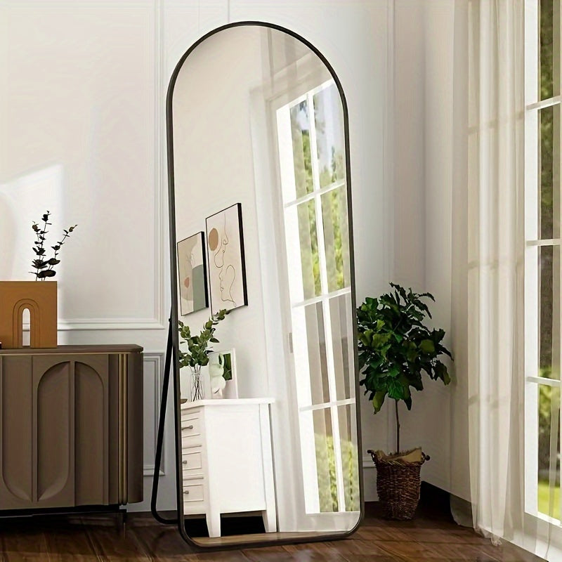 Aurora Arched Full-Length Floor Mirror - Arched-Black - Sennfield Furniture