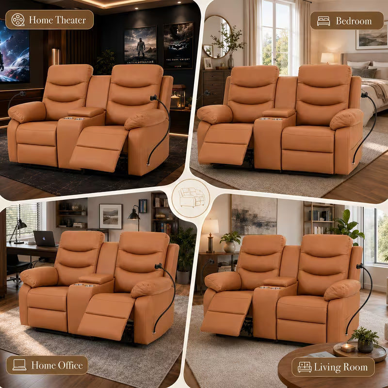 Rowan Console Reclining Loveseat with Cup Holders