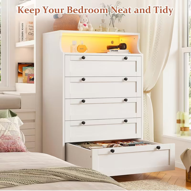 Rowan 5-Drawer Tall Chest with LED Accent Lighting