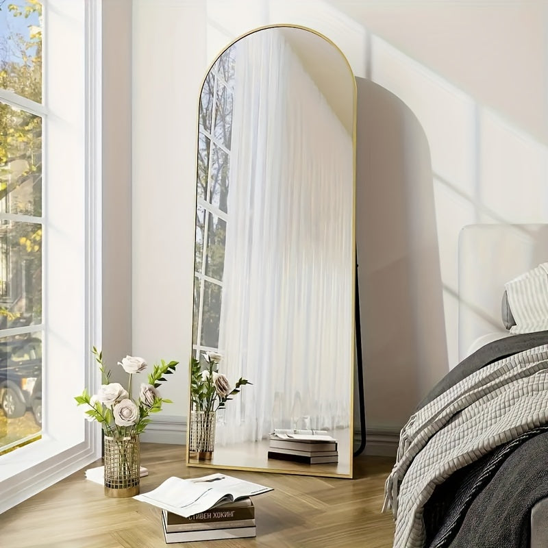 Aurora Arched Full-Length Floor Mirror - Arched-Golden - Sennfield Furniture