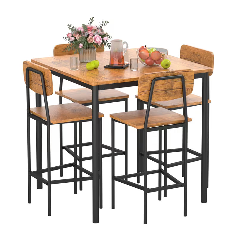 Bexley 5-Piece Industrial Counter-Height Dining Set