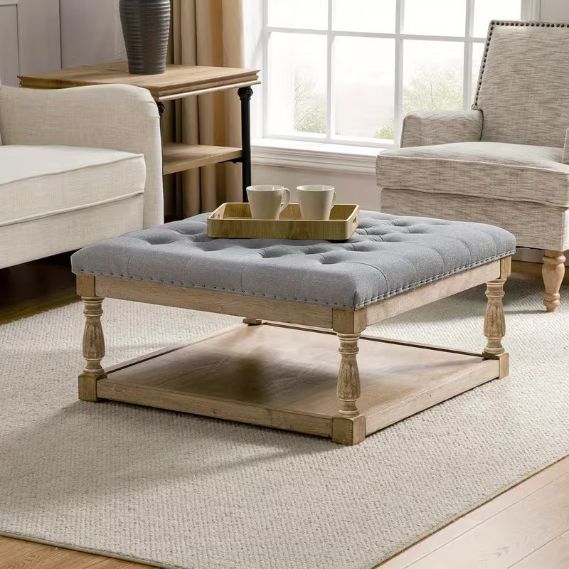 Bramwell Tufted Square Ottoman Coffee Table
