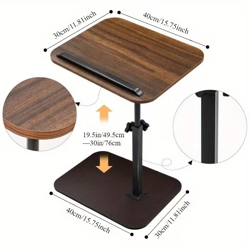 Pivot Adjustable Height Swivel Laptop & TV Tray Table