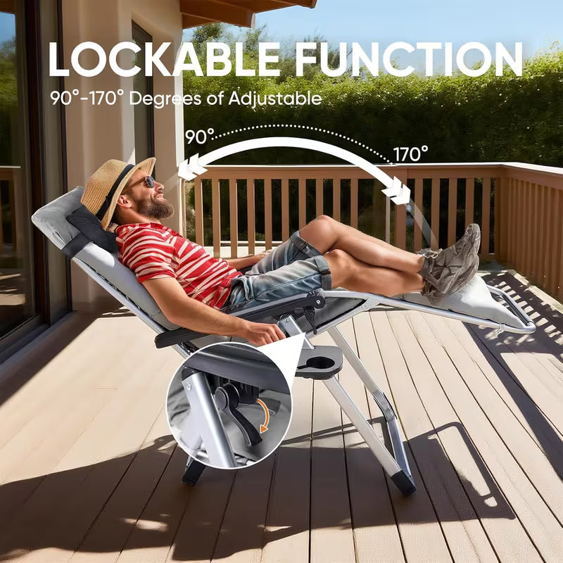 Breeze Zero Gravity Folding Patio Recliner