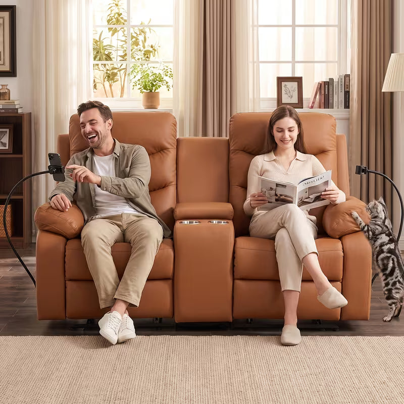 Rowan Console Reclining Loveseat with Cup Holders